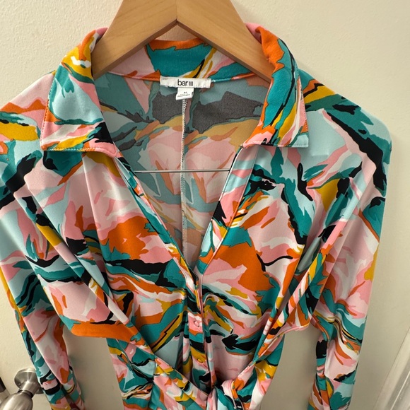 Bar III Vibrant Long Sleeve Dress - Picture 6 of 6